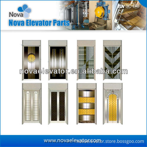 Steel Elevator Door Plate / Lift Door Plate in Mirror Golden